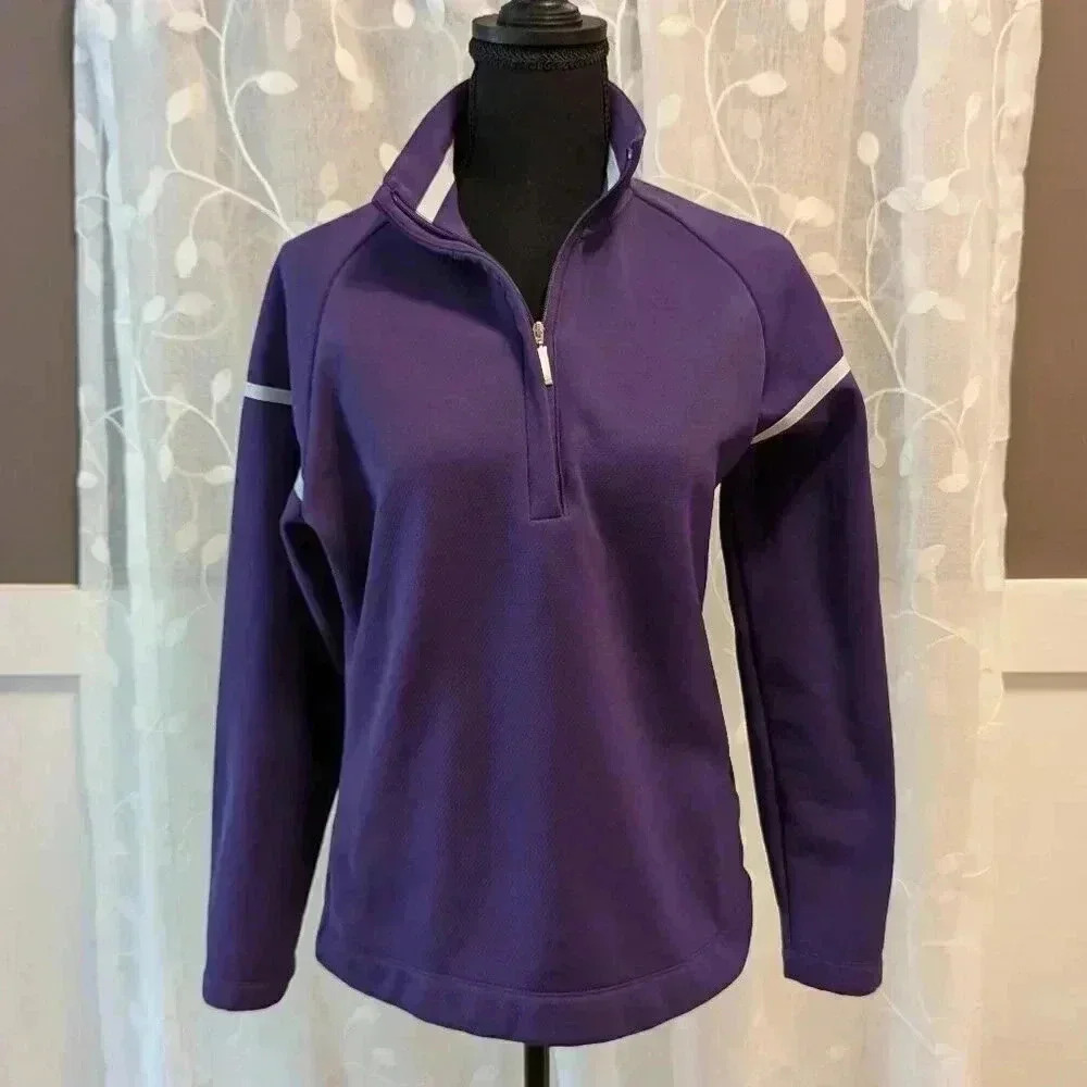 Nike Golf Pro Quarter Zip Purple Pullover Sweatshirt, Size M